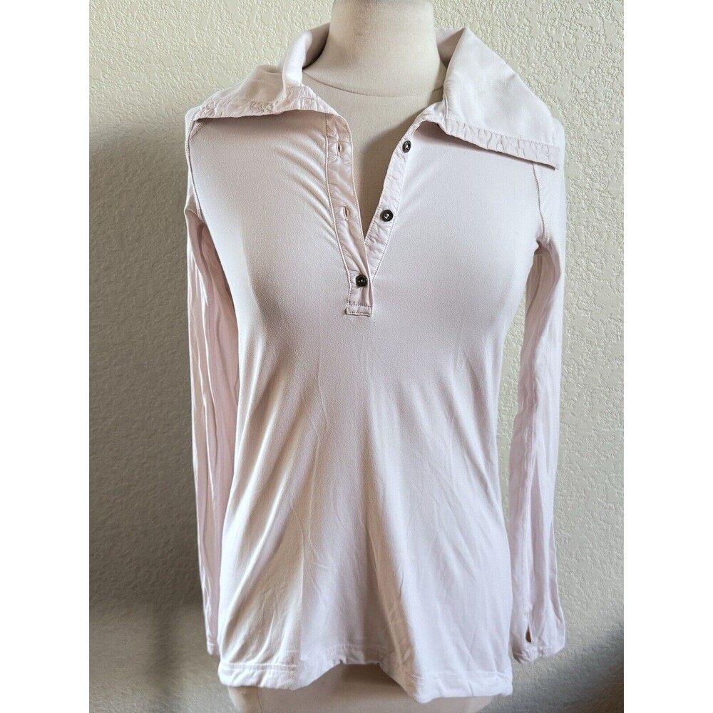 Lululemon Women’s Pedal Power Long Sleeve Pullover Top Light Pink 6 Outdoor Gym